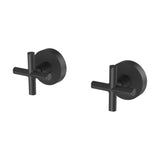 Phoenix Vivid Slimline Plus Wall Top Assemblies 15mm Extended Spindles Matte Black 119-0670-10-1
