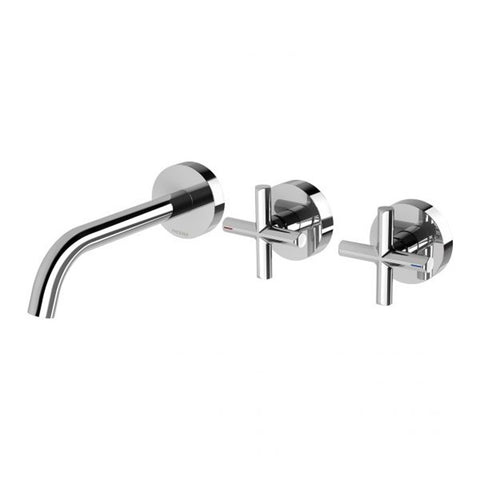 Phoenix Vivid Slimline Plus Wall Basin / Bath Hostess Set 180mm Outlet Chrome 119-1125-00-1