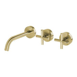 Phoenix Vivid Slimline Plus Wall Basin / Bath Hostess Set 180mm Outlet Brushed Gold 119-1125-12-1