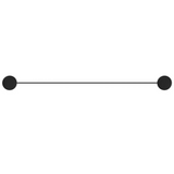 Bella Vista Mica Fluted Stainless Shelf 400mm Black 11MS-P-400-NR-BLK