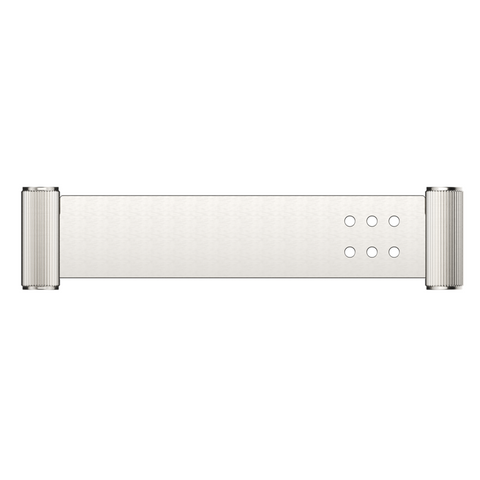 Bella Vista Mica Fluted Stainless Shelf 400mm Brushed Nickel 11MS-P-400-NR-BN