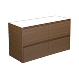Fienza Amato 1200mm Base Cabinet Only Wall Hung Walnut 120BWA-C