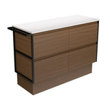 Fienza Amato On Kickboard Cabinet 1 Frame 1 Towel Rail 1200mm Walnut 120BWAFTK