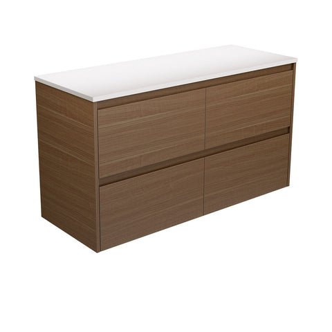 Fienza Amato Wall Hung Cabinet 1200mm Walnut 120BWA