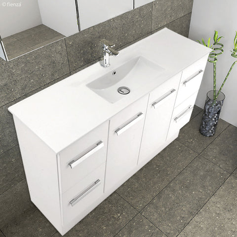 Fienza Delgado Vanity w/ Legs 1200mm White 120DL