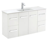 Fienza Delgado Wall Hung Vanity 1200mm White 120D