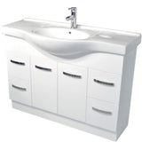 Fienza Antonio On Kickboard Cabinet Only 1200mm Gloss White 120EKW-CABONLY