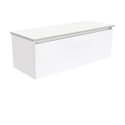 Fienza Manu Wall Hung Cabinet 1200mm Large Drawer Matte White (Cabinet Only) 120HMW