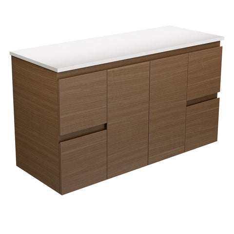 Fienza Edge Wall Hung Cabinet Only 1200mm Walnut 120WA