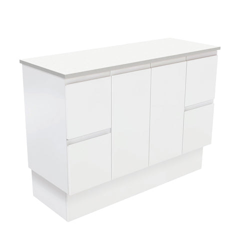 Fienza Fingerpull On Kickboard Cabinet 1200mm Satin White 120ZK
