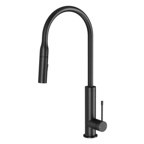 Phoenix Deja Pull Out Sink Mixer 220mm Matte Black 126-7330-10-1
