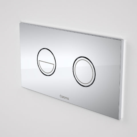 Caroma Invisi Series II Round Dual Flush Plate & Buttons Chrome 237088C