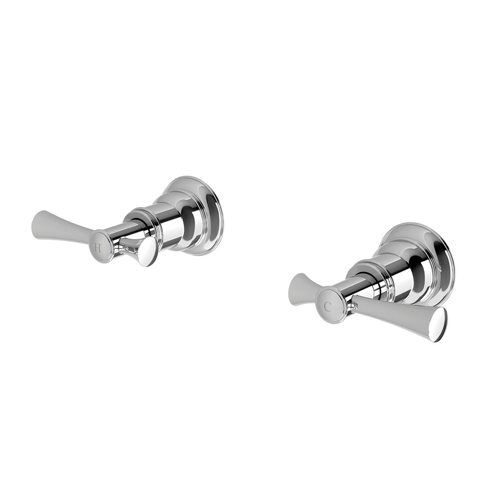 Phoenix Cromford Wall Top Assemblies 15mm Extended Spindles Chrome 134-0670-00-1