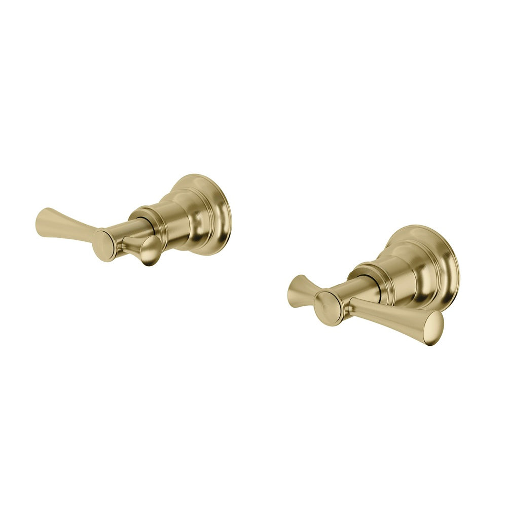 Phoenix Cromford Wall Top Assemblies 15mm Extended Spindles Brushed Gold 134-0670-12-1