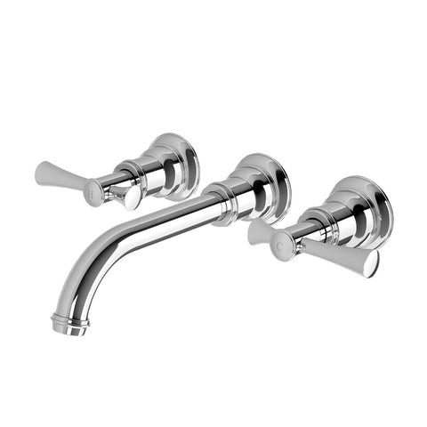 Phoenix Cromford Wall Basin / Bath Tap Set Lead Free Chrome 134-1126-00-1