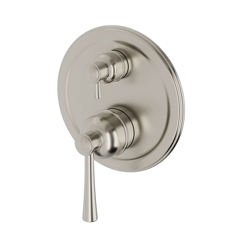 Phoenix Cromford SwitchMix Shower / Bath Diverter Mixer Fit-Off Kit Brushed Nickel 134-2940-40-1