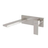 Phoenix Gloss MKII SwitchMix Wall Basin / Bath Mixer Set 200mm Fit-Off Kit Brushed Nickel 135-2812-40-1