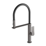 Phoenix Kusabi Flexible Hose Sink Mixer 200mm Brushed Carbon 138-7110-31-1