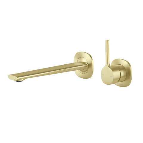 Phoenix Vask SwitchMix Wall Basin / Bath Mixer Set 200mm Pin Up Fit-Off Kit Brushed Gold 139-2814-12-1