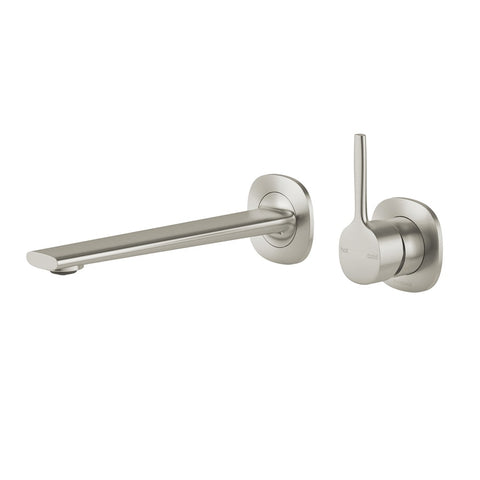 Phoenix Vask SwitchMix Wall Basin / Bath Mixer Set 200mm Pin Up Fit-Off Kit Brushed Nickel 139-2814-40-1