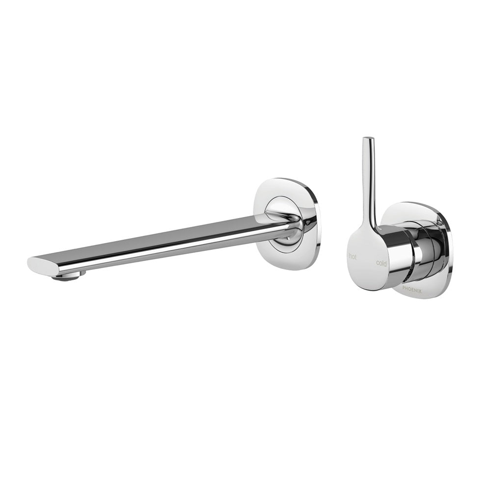 Phoenix Vask SwitchMix Wall Basin / Bath Mixer Set 200mm Pin Up Chrome 139-2820-00-1