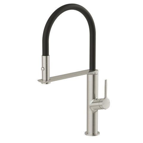 Phoenix Vask Flexible Hose Sink Mixer 200mm Brushed Nickel 139-7110-40-1