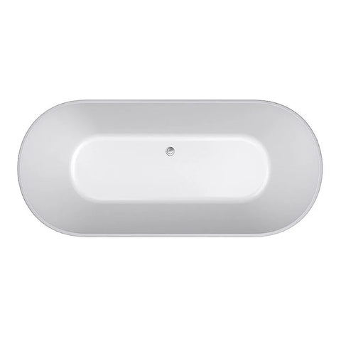 Decina Elinea Freestanding Bath 1500mm w/Overflow White EL1500SIO