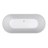 Decina Elinea Freestanding Bath 1780mm w/Overflow White EN1780SIO