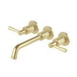 Phoenix Wiltern Wall Basin / Bath Tap Set 190mm Brushed Gold 144-1127-12-1