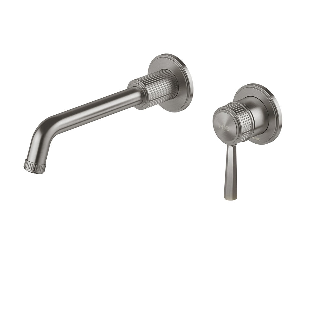 Phoenix Wiltern SwitchMix Wall Basin / Bath Mixer Set 190mm Brushed Carbon 144-2810-31-1