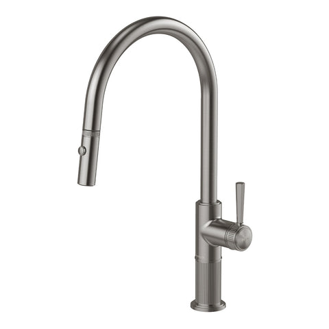 Phoenix Wiltern Pull Out Sink Mixer 230mm Brushed Carbon 144-7105-31-1