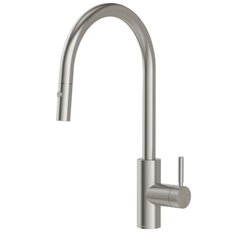 Phoenix Vivid MKII Pull Out Sink Mixer 240mm Gooseneck Stainless Steel 146-7120-51-1