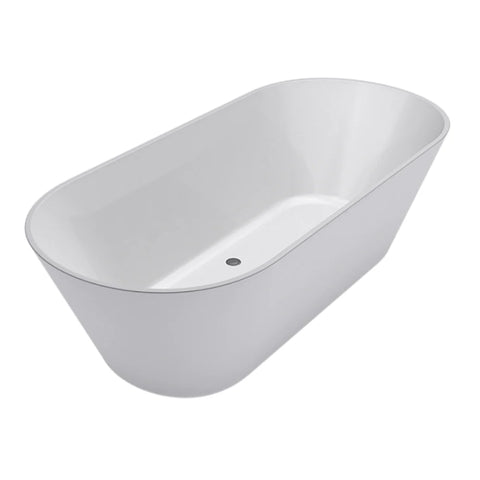Decina Elinea Freestanding Bath 1780mm w/Overflow White EN1780SIO