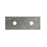 Otti Boston Wall Hung Vanity 1500mm (10 & 2 O'Clock Taphole) Light Grey / Amani Grey Top BS1500LGST-G-10TH