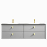 Otti Boston Wall Hung Cabinet Only 1500mm Light Grey BS1500LG