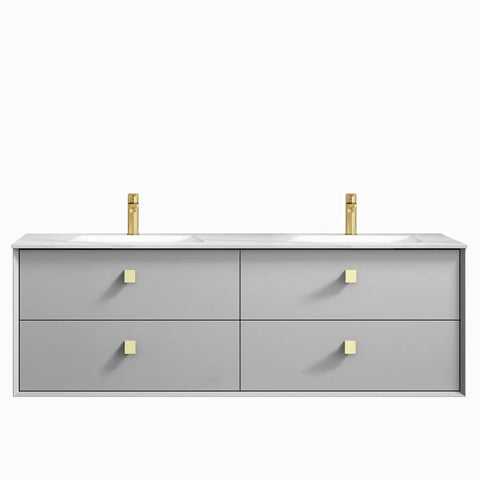 Otti Boston Wall Hung Cabinet Only 1500mm Light Grey BS1500LG