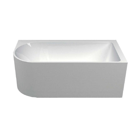 Seima Plati 110 Freestanding Bath 1500mm Right Corner w/ overflow White 192164