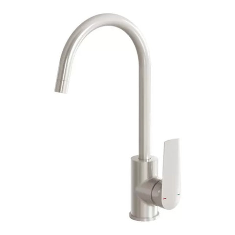 Phoenix Arlo Sink Mixer 200mm Gooseneck Lead Free Brushed Nickel 151-7310-40-1