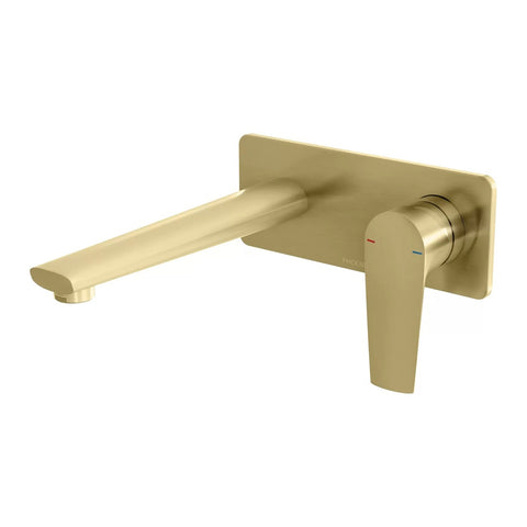 Phoenix Arlo Wall Basin / Bath Mixer Set 200mm (Trim Kit Only) Lead Free Brushed Gold 151-7815-12-1