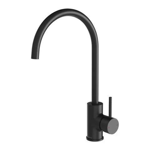 Phoenix Pina Sink Mixer 200mm Gooseneck Lead Free Matte Black 153-7331-10-1