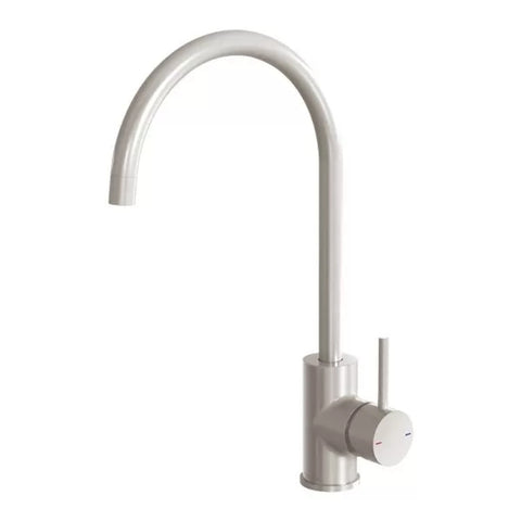 Phoenix Pina Sink Mixer 200mm Gooseneck Lead Free Brushed Nickel 153-7331-40-1