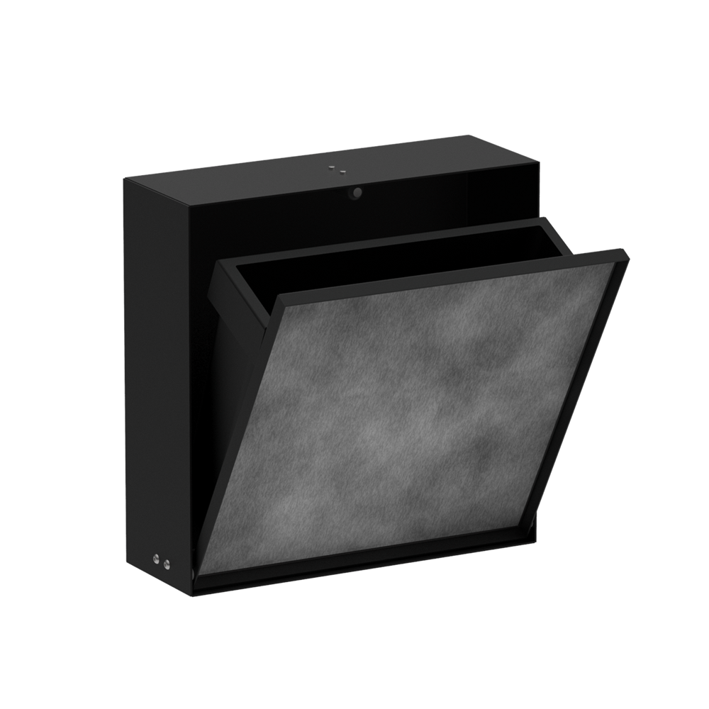 Hansgrohe Xtrastoris Recessed Waste Bin 300x300x100mm w/ Tileable Door Matte Black 56089670