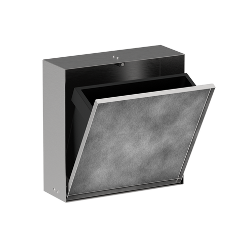 Hansgrohe Xtrastoris Recessed Waste Bin 300x300x100mm w/ Tileable Door Stainless Steel 56089800