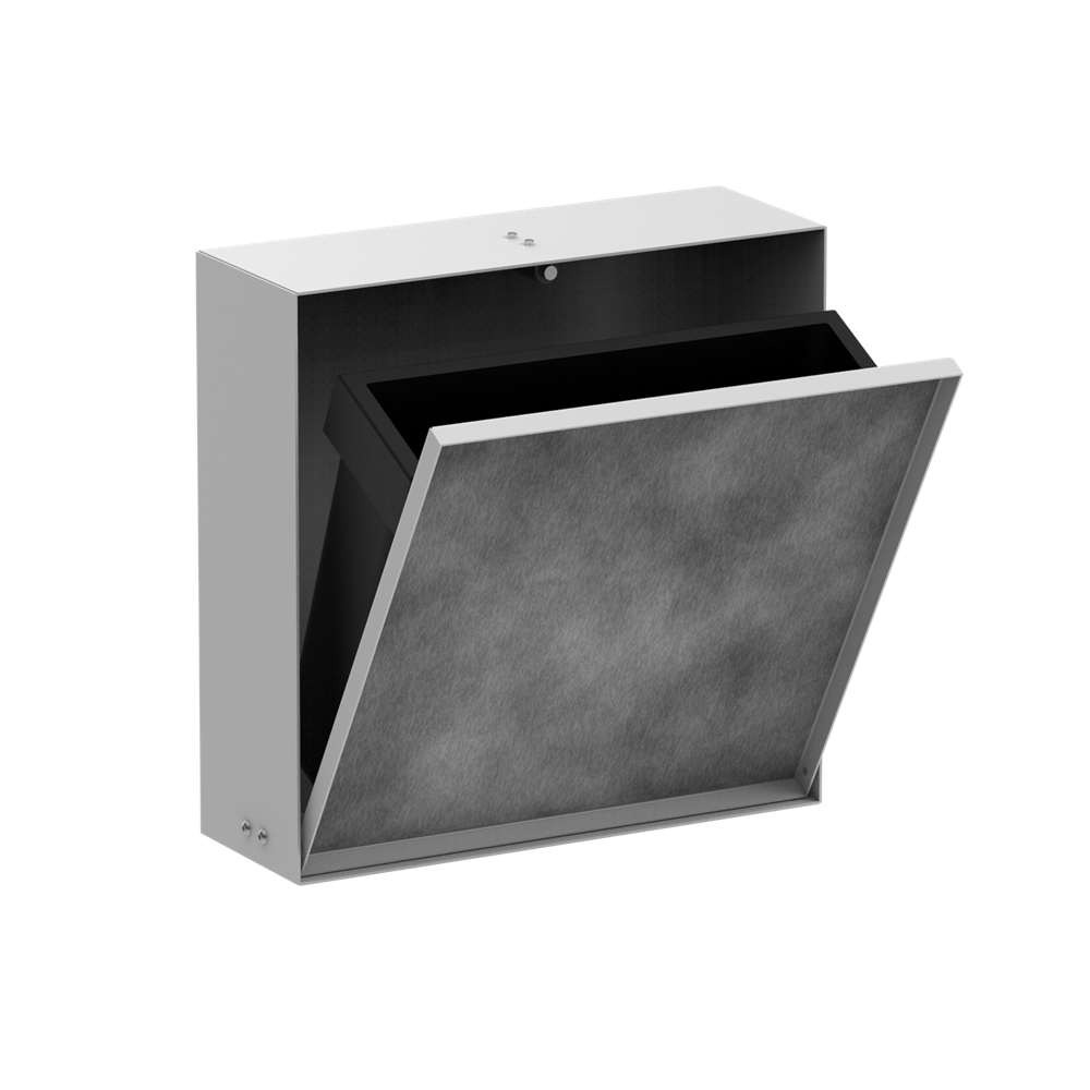 Hansgrohe Xtrastoris Recessed Waste Bin 300x300x100mm w/ Tileable Door Matte White 56089700