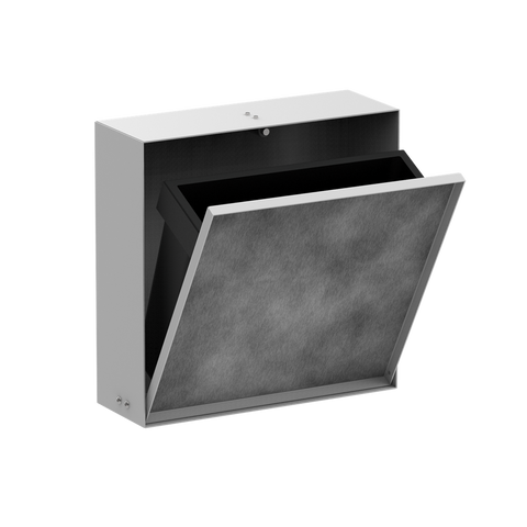 Hansgrohe Xtrastoris Recessed Waste Bin 300x300x100mm w/ Tileable Door Matte White 56089700