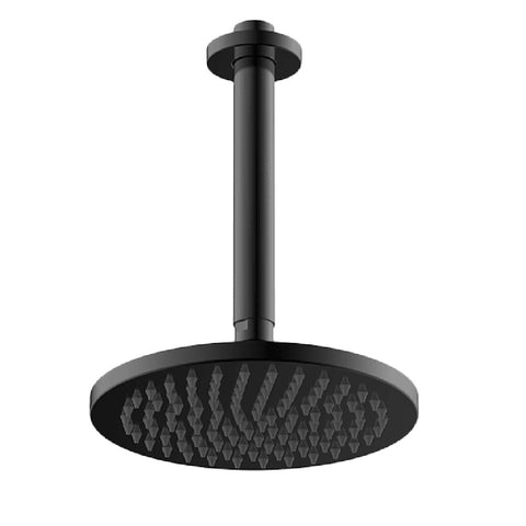 Abey Gareth Asthon Vertical Overhead Shower Black 1SVRO-B