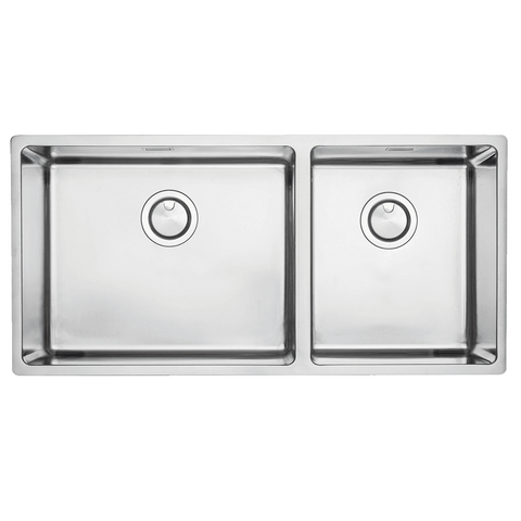 Abey Barazza Double Bowl 910x440mm Topmount/Undermount Stainless Steel 1X942I