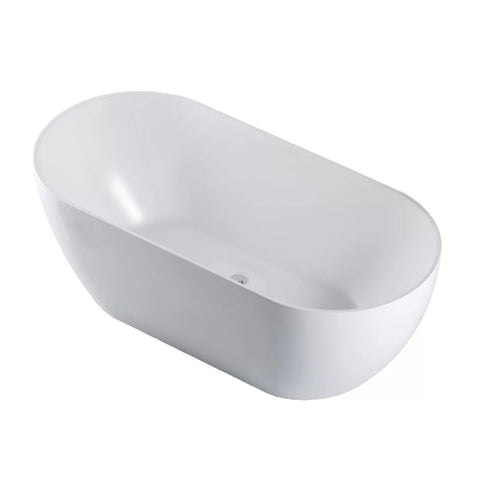 Seima Arko 120 Freestanding Bath 1500mm White Gloss with Smartfill  Brushed Gold 192542