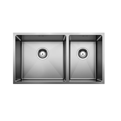 BLANCO Quatrus R15 435/285-IU Sink Double Bowl Left 785X440mm Stainless Steel 526882 QUATR1542IULK5