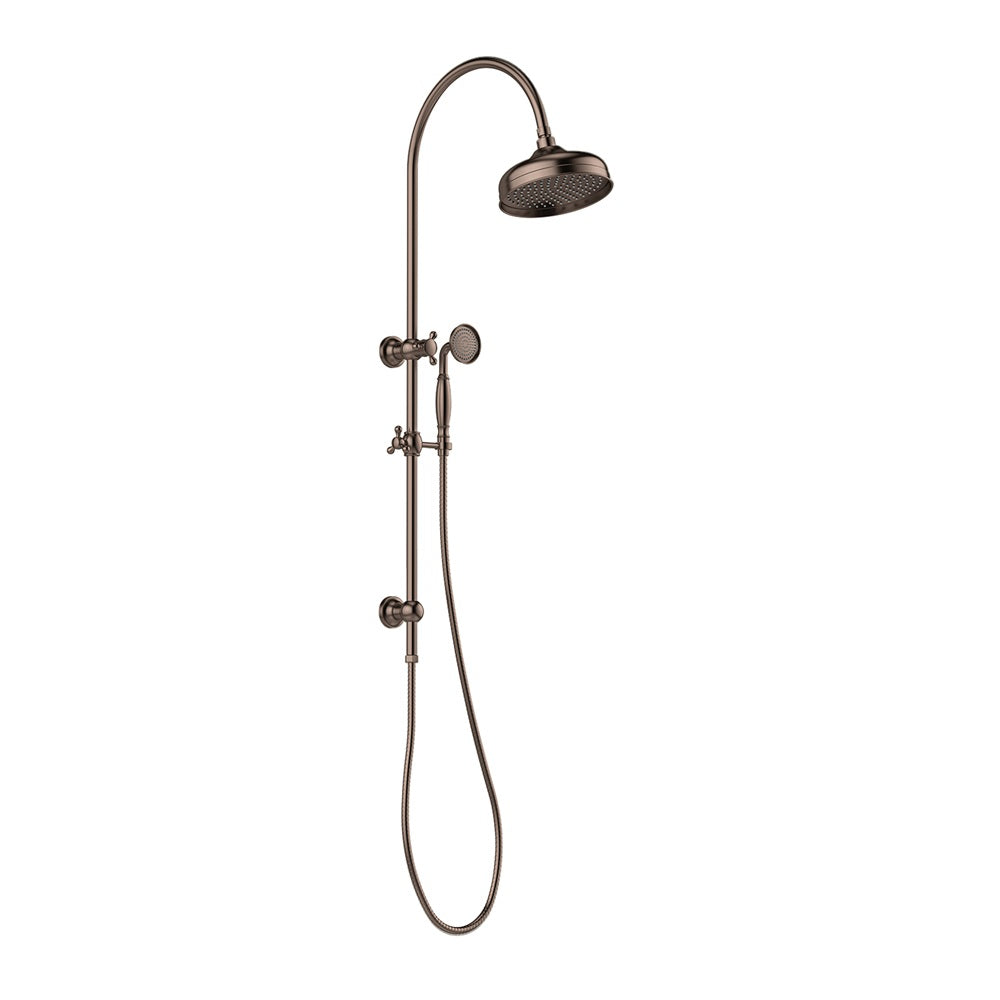 Phoenix Cromford Twin Shower 210mm Rose Brushed Bronze 134-6502-24